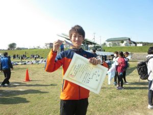 関西秋季学生選手権　シングルスカル優勝時の写真